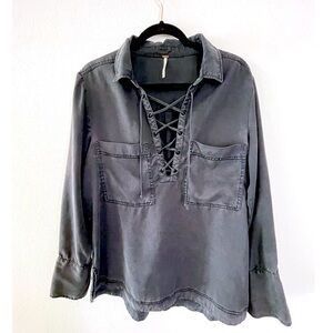 Free People Under Your Spell Lace Up Top